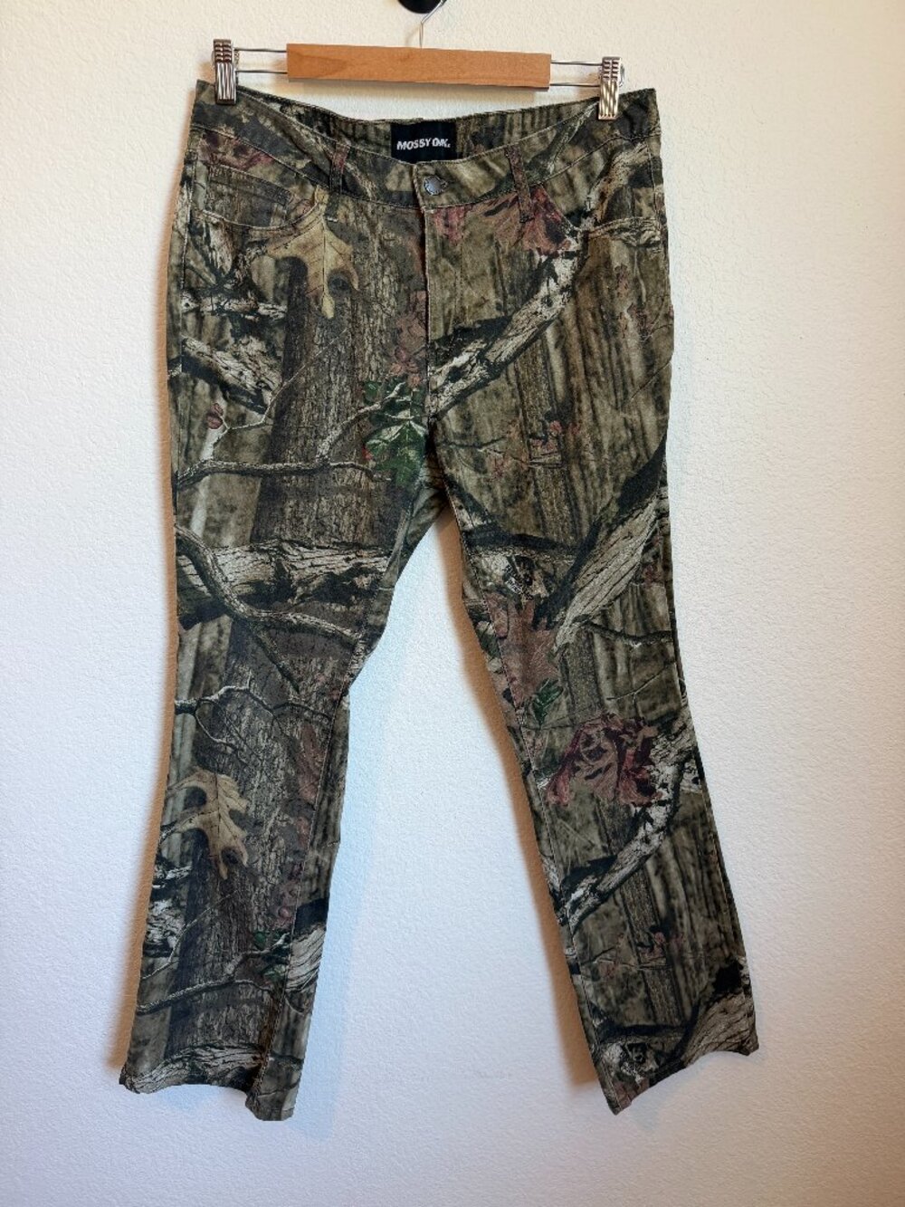 Mossy Oak Infinity Camo Pants Women's 12 Stretch Hunting Jeans Straight Leg